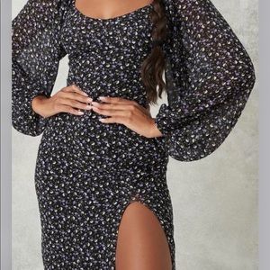 Missguided floral milkmade midaxi dress